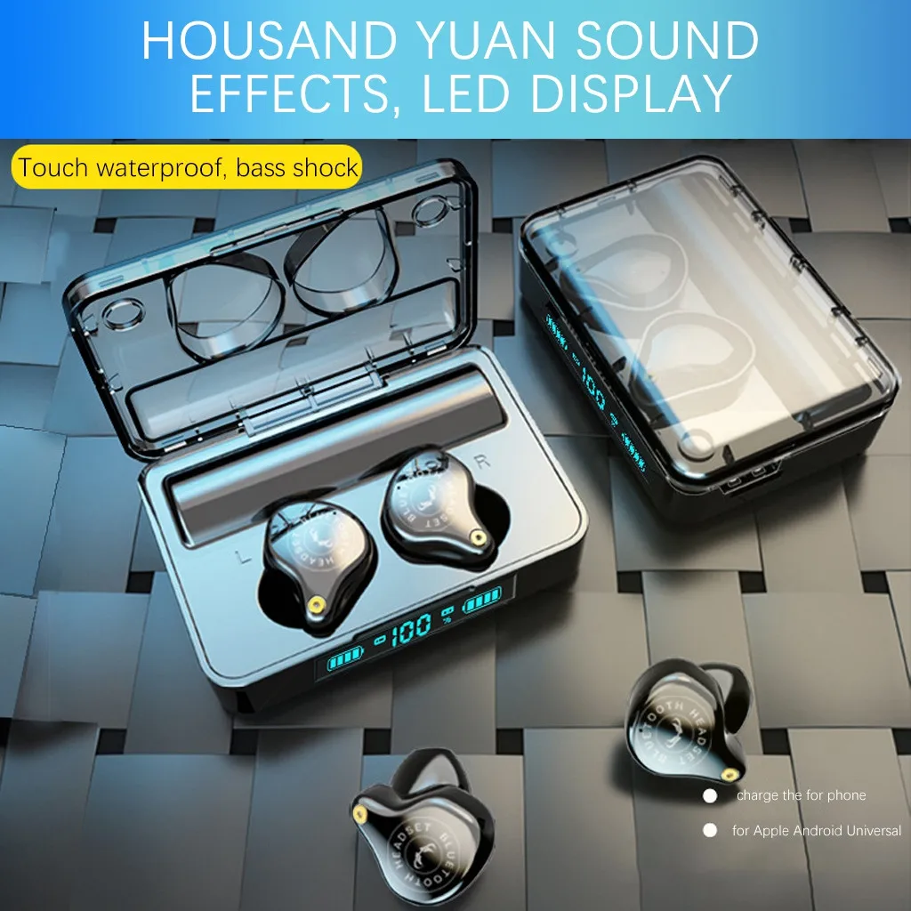 40 # беспроводные наушники Bluetooth 5 0 Спортивные Беспроводные светодиодный дисплей