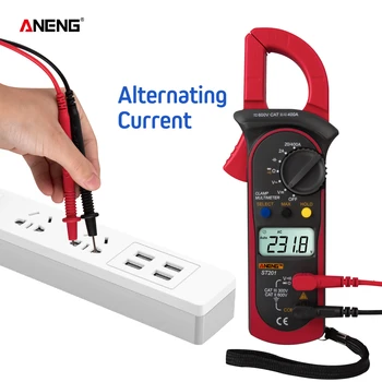 

ANENG ST201 Professional Clamp Meter Plier Ammeter Digital Voltmeter Multitester Capacitor Transistor Tester Auto Multimeter
