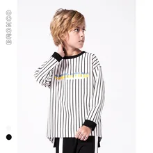 BC детская одежда | Новинка года; сезон весна-лето; футболка с длинными рукавами для мальчиков; топы для мальчиков в полоску с надписями