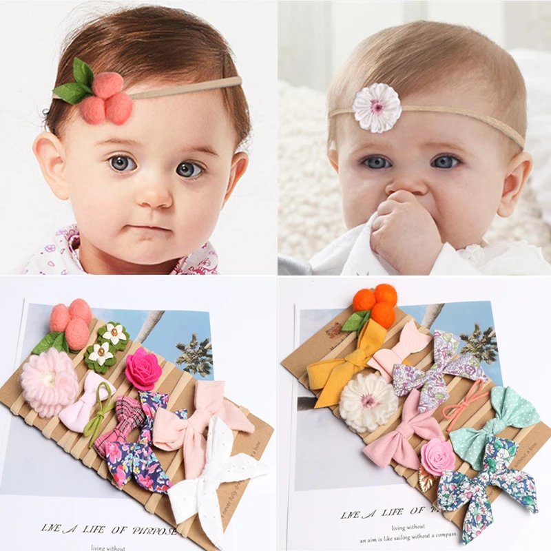 Mery Детская повязка для волос цветок бант эластичный Haarband Infantil Menina повязки на