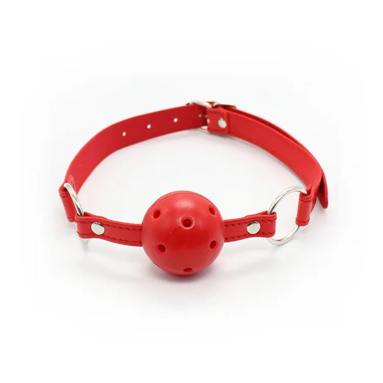 chengbaobaby Leather Mouth Plug Color Hollow Mouth Ball Metal Binding Halloween Costume Props 