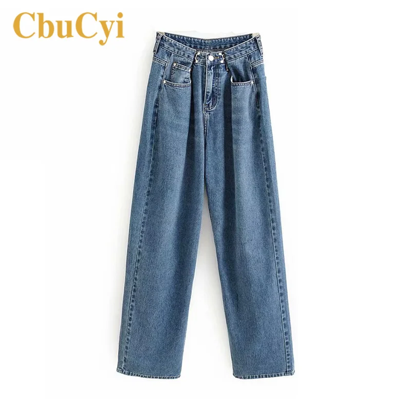 

Women's Vintage Pants Washed Wide Leg Mom Baggy Jeans Trousers Womens Clothing Straight Loose Casual Cotton Denim Jeans Pants