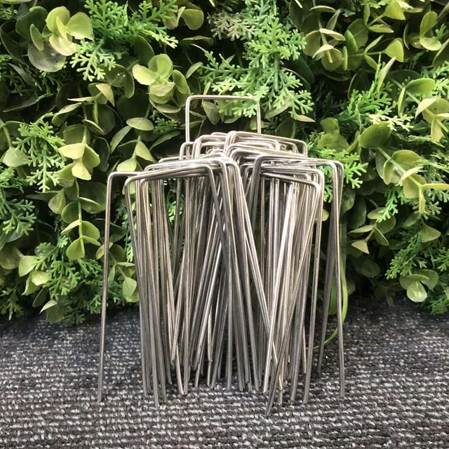 50Db Méretű, Nagy Teherbírású U Alakú Kerti Tétek Horganyzott Tájkapocsok A Táj Szövet Öntözőcsöveinek Rögzítéséhez - Image 6