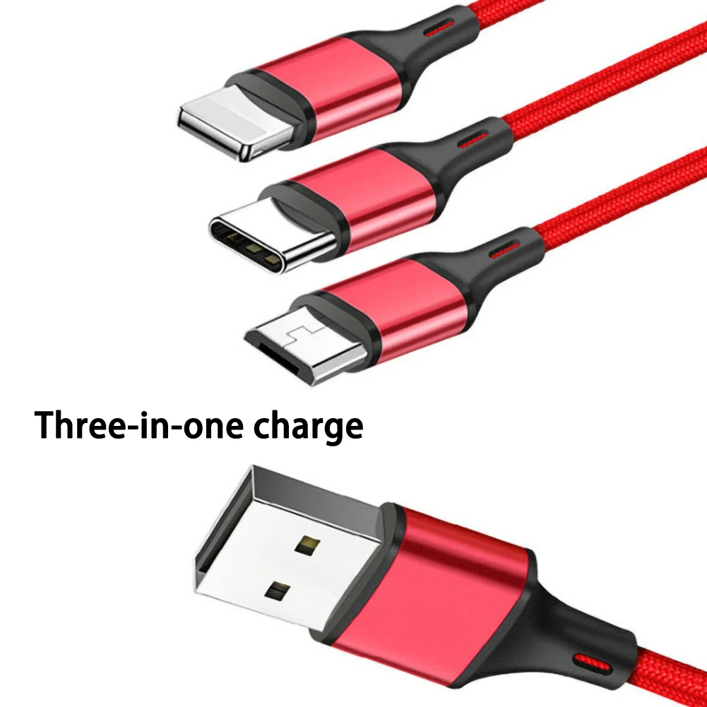 Usb кабель для зарядки Универсальный 3 в 1 Многофункциональный зарядный шнур для сотового телефона
