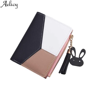 

Aelicy Ladies Wallet With Zipper New Ladies Wallet Short Coin Purse Fashion 2020 Mini Wallets Coin Purse Woman Zip Bags Tassel