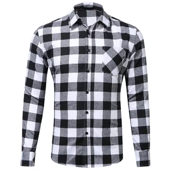 

New Mens Plaid Cotton Shirt Slim Soft Comfortable Autumn Male Shirts Brand Male Business Casual Long-sleeve Clothes