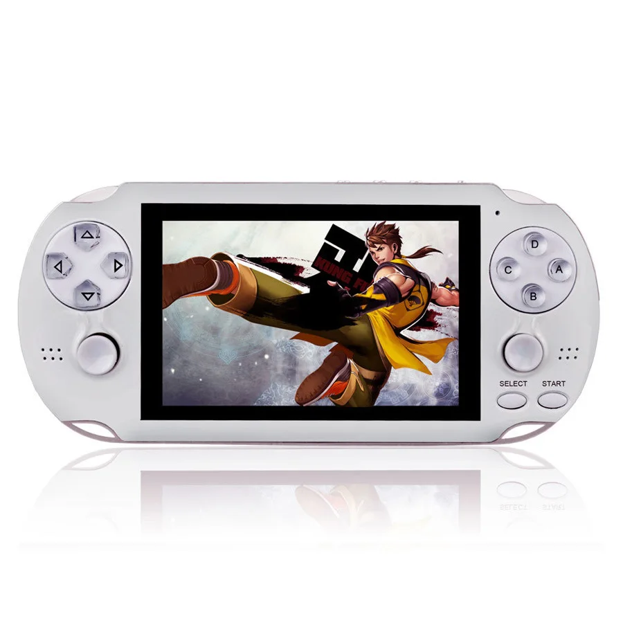 Новинка 16GB PAP II plus 4," Портативный игровой плеер 64 бит PAP Gameta PMP psp встроенный 3000 MP4 MP5 видео игровые приставки - Цвет: white