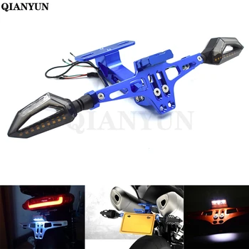 

Universal motorcycle adjustable license plate bracket with LED indicator For DUCATI Monster 696 796 695 659 796 400 695 620 1100