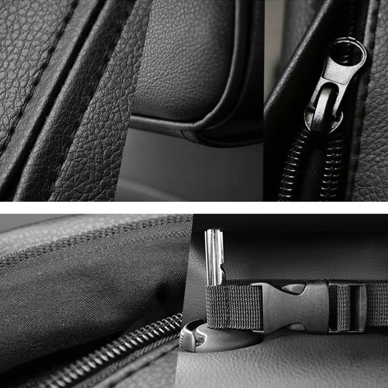 

1*Car Sun Visor Tissue Box PU Leather Auto Accessories Holder Paper Napkin Clips