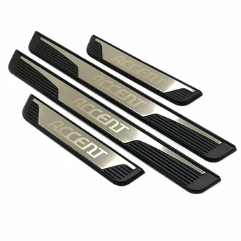 

For Hyundai Accent Solaris 2018 2019 Stainless Door Sill Scuff Plate Kick Guard Pedal Threshold Step Protector Car Accessories