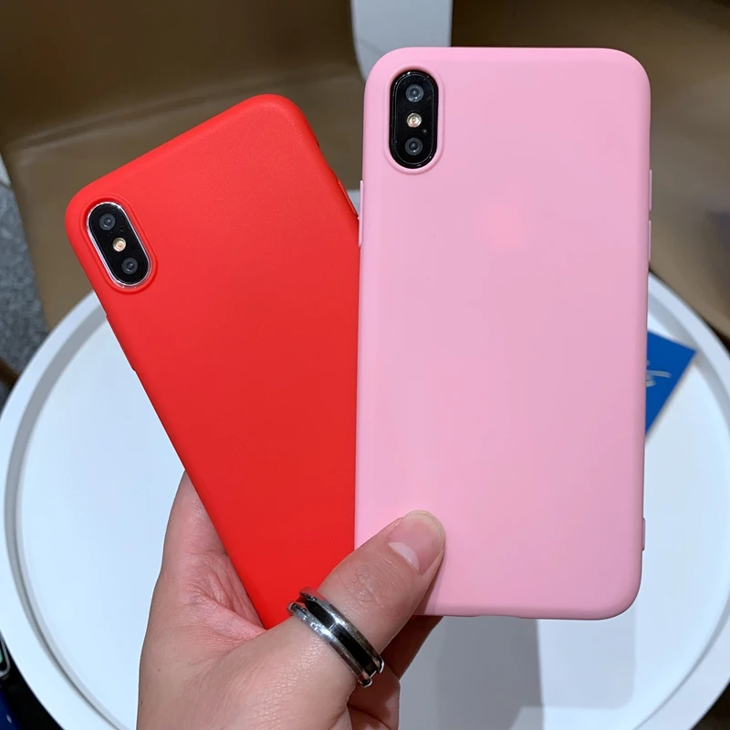 Для Apple iPhone 5 5S SE 6 6s 7 8 Plus 11 Pro 10 X XR Xs Max Оригинальный конфетный Макарон цвет матовый
