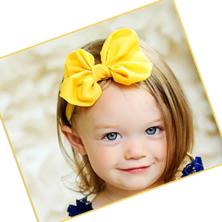 Детские аксессуары для волос, шифоновая повязка для волос с бантом, головной убор для девочек, 10 цветов, Европейская и американская повязка на голову для новорожденных