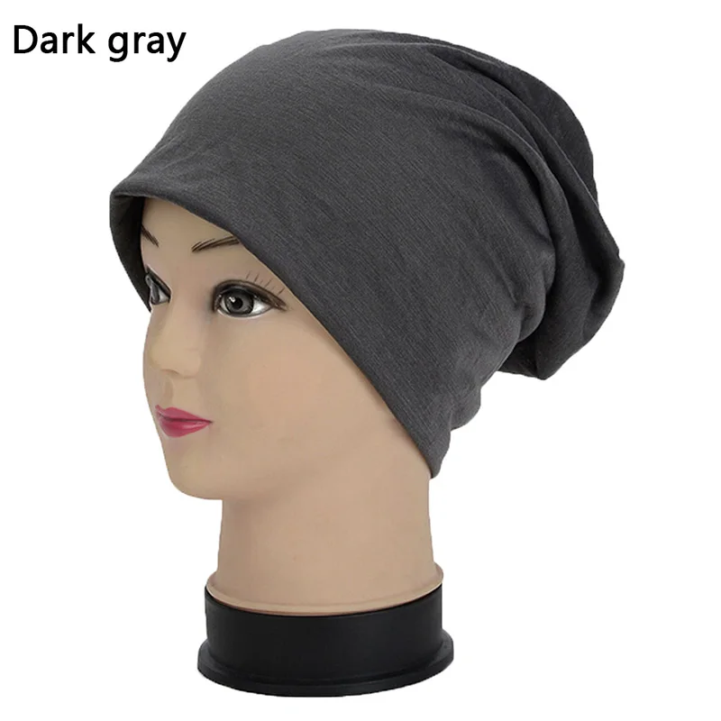 Модные карамельные цветные ворсовые головные уборы, вязаная шапка, одноцветная шапка в стиле хип-хоп, уличная одежда, удобная хлопковая теплая Осенняя шапка - Цвет: Dark gray