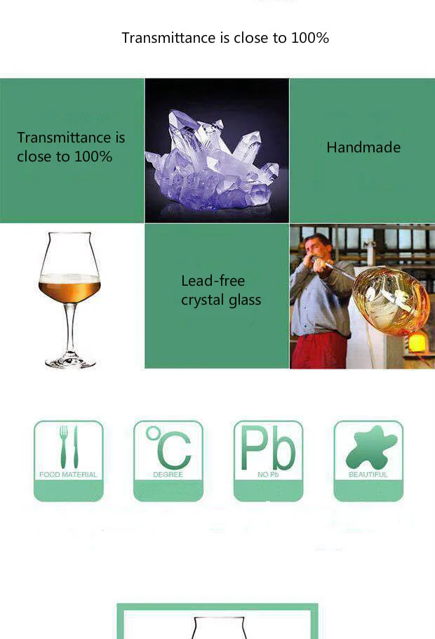 Изготовленный бокал для пива стеклянная чашка 400 мл 15 унций бокал для красного вина подходит для домашнего бара отеля ресторана профессиональная свинец-Бесплатный Стеклянный Винный Набор