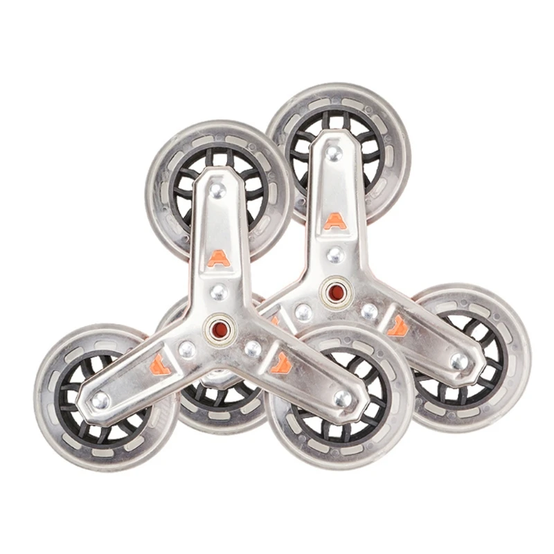 1 Pair 360 Swivel Shopping Cart Trolley Grocery Carts Heavy Duty Replacement Triangle Wheels Foldable Condo Pull Utility Folding |