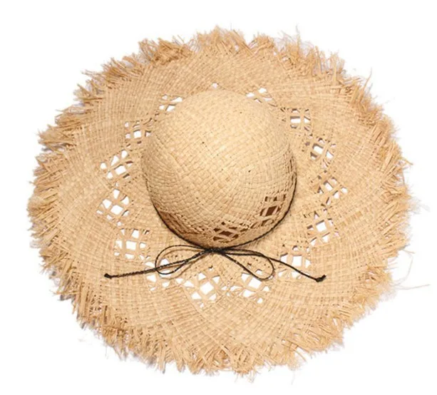 

Spring And Summer New Style Flash Big Brim Raffia Hat Women's Summer Fashion Ride Beach Hat Seaside Holiday Sun-resistant Topee