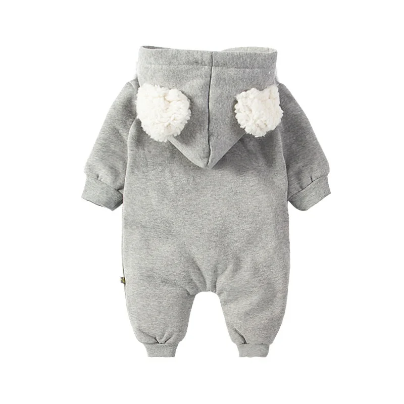 Autumn Newborn Baby Rompers Infant Winter Clothes Baby Boy Girl Jumpsuit Hooded Costume Suit Thick Warm Toddler Outerwear