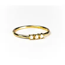 S925 стерлингового серебра 3 точки циркониевое кольцо-059