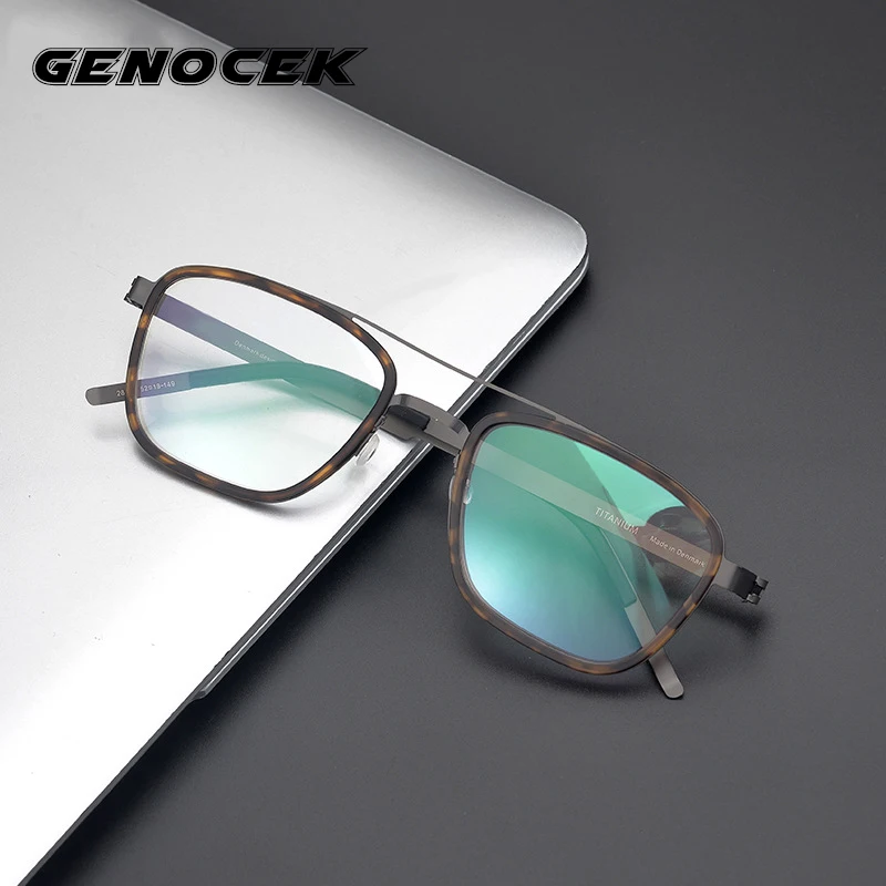 

Luxury Men Titanium Alloy Glasses Frame Square Women Myopia Prescription Optical Eyeglasses Frame Berlin Denmark Eyewear