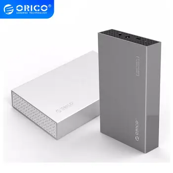 

ORICO 3.5 inch Type-C Aluminum Hard Drive Enclosure with USB3.1 Gen1 to SATA3.0 Support 8TB capacity-Silver(3518C3)