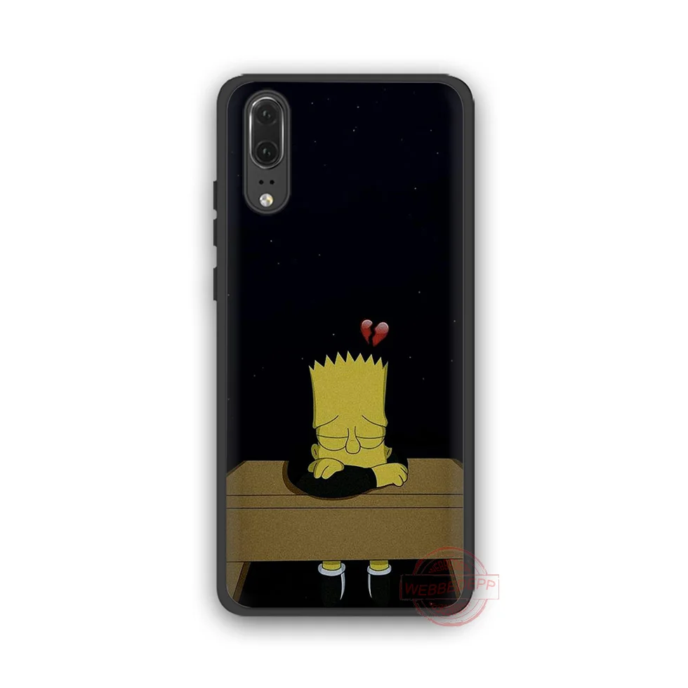 WEBBEDEPP The Simpson TPU phone case for Huawei P10 P20 P30 Lite Pro Y6 Y7 prime Y9