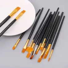 13 шт./компл. Профессиональный Краски рисовальная нейлоновая кисть из волос, кисти для рисования для обучения нанесению акрила акварель масло Краски ing расходные материалы