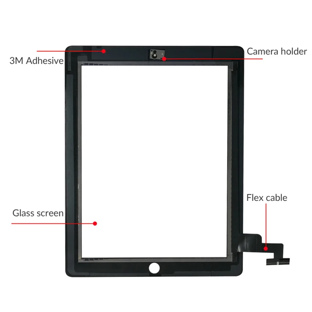 9.7″ Touch Screen For iPad 2 A1395 A1396 A1397 Touch Panel LCD Gadget Screen Protectors cb5feb1b7314637725a2e7: Black Button|Black no button|White Button|White no button