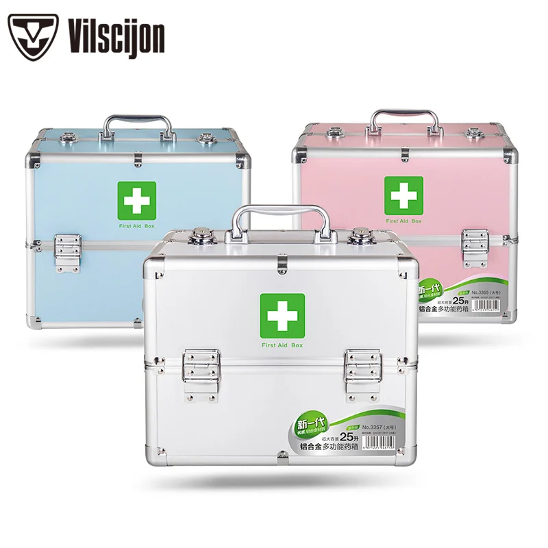 

Aluminum Alloy Family Medicine Box Multi-layer Outpatient Medicine Box Household Child Size Medicine Box Emergency Storage Box