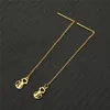 MinaMaMa acier inoxydable longue chaîne mince gland boule étoile papillon goutte boucle d'oreille pour femme enfileur boucles d'oreilles bijoux de mode