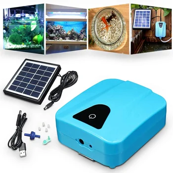 

2 L/min Solar Powered Oxygenator Water Oxygen Pump Pond Aerator Aquarium Air Pump for Plant Fish Tank Home Garden