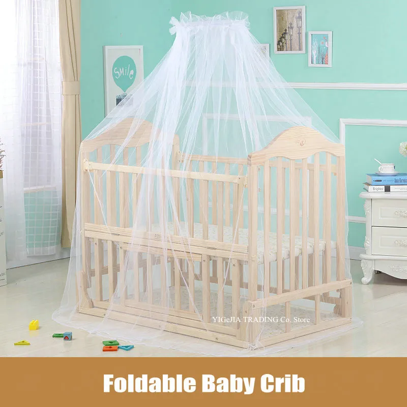 natural wood baby crib