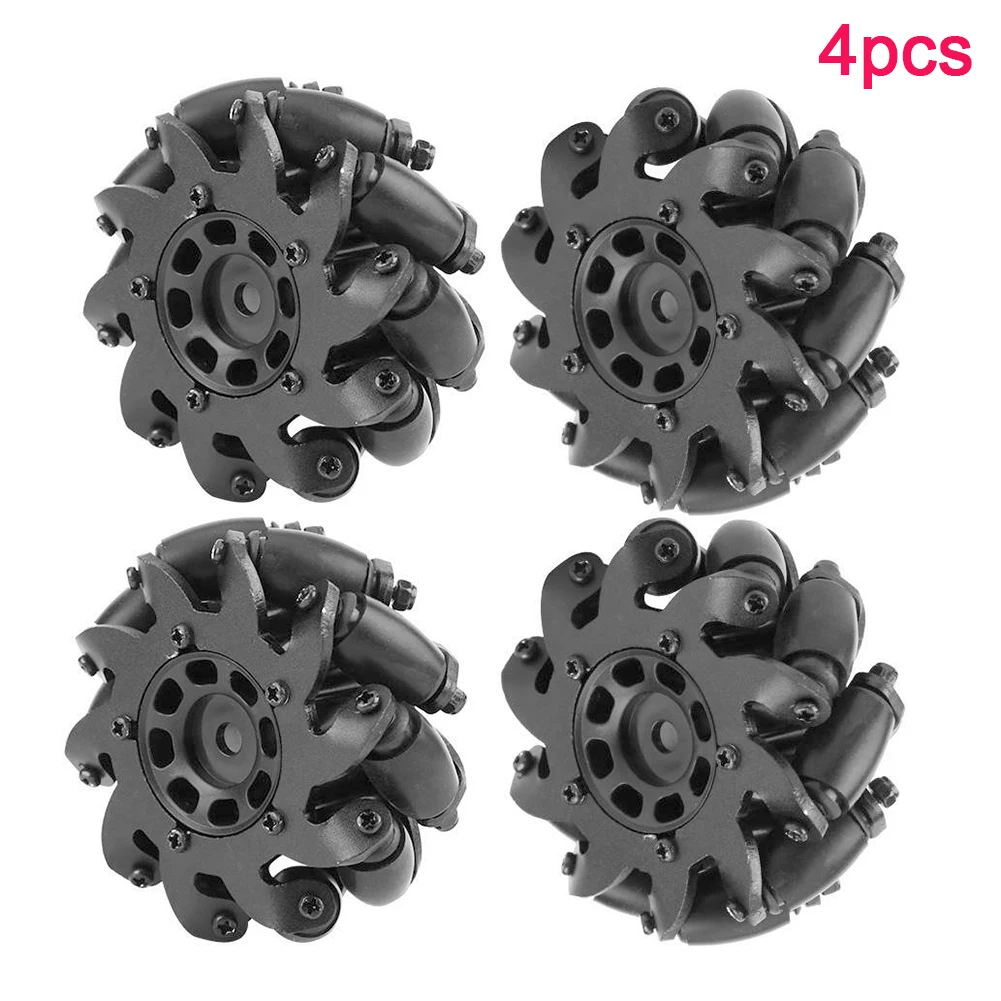 

4PCS/Set Tool Robot Replacement Left Right Easy Install Omnidirectional Small Aluminum Alloy Drive Wheel Durable Toy For Mecanum