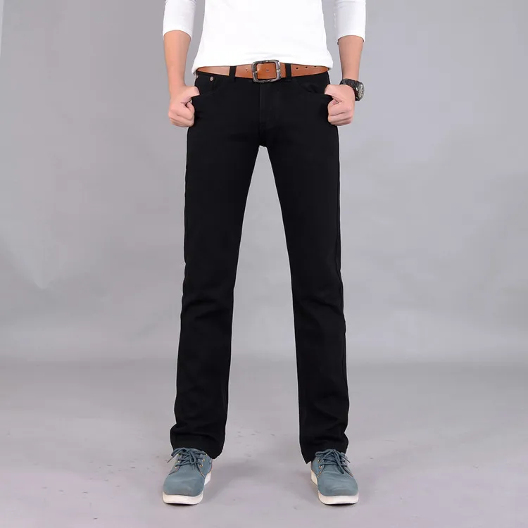 Специальное предложение, мужские прямые джинсы, модные повседневные мужские брюки, Молодежные Популярные облегающие длинные брюки, мужская одежда