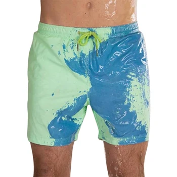 

Magical Change Color Beach Shorts Men Swimming Trunks Swimwear Quick Dry Bathing Shorts AIA99