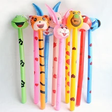 Случайный цвет мультфильм молоток оружие палка детские новые ПВХ надувные игрушки животных Деревянный клуб мультфильм длинная Игрушка Дети играть оптом