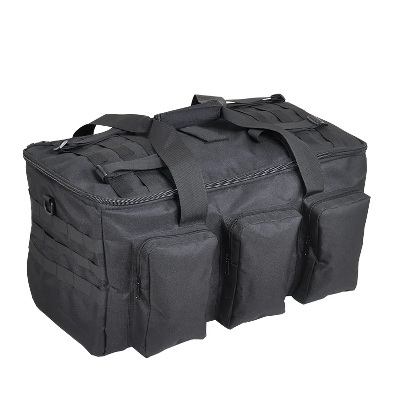 Уличный походный рюкзак 55Л, военный Вентилятор, Сумка для кемпинга, многоцелевой рюкзак, для рыбалки, тактический, портативный, через плечо, большая емкость - Цвет: Черный цвет