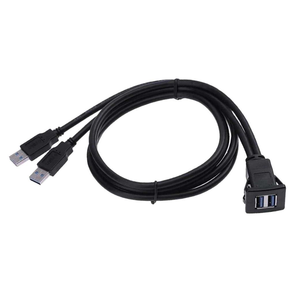 2 USB3.0 Удлинительный крепежный кабель для приборной панели автомобиля лодки