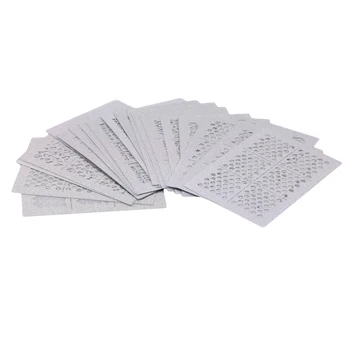 

24Pcs/Set Hollow Stencils Nail Art Stickers Rose Flower Multi Shape Set Mix Nail Decal Decoration Manicure Vinyls Nail Art Tool