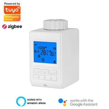 

Tuya smart Temperature controller valve work with zigbee wireless hub voice control by google home assistant alexa