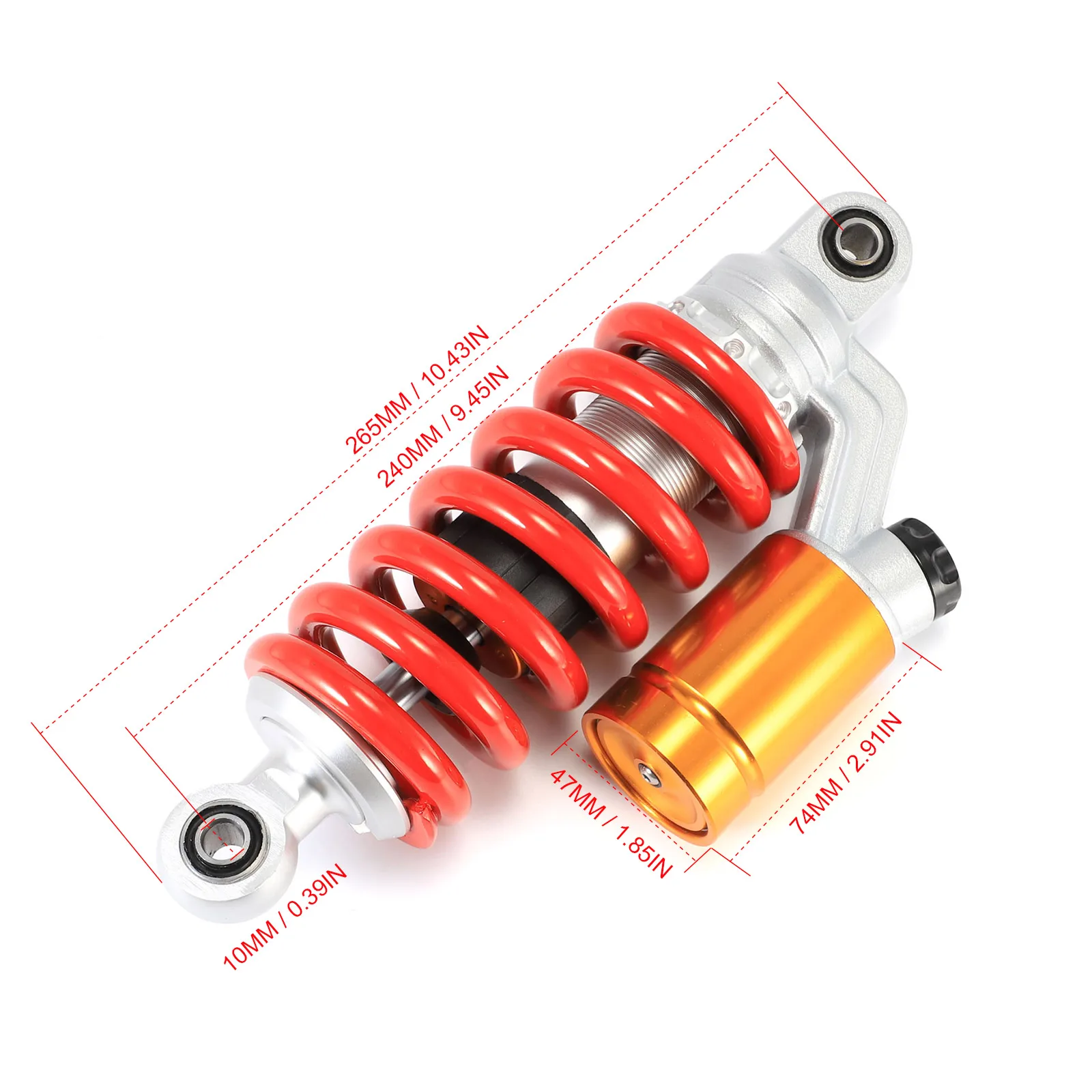 1PCS 240mm Air Shock Absorber Rear Suspension Dampers Motorcycle Motors Bikes Scooter For Yamaha ATV Quad Off-road Sport D45 1PCS 240mm Air Shock Absorber Rear Suspension Dampers Motorcycle Motors Bikes Scooter For Yamaha ATV Quad Off-road Sport D45