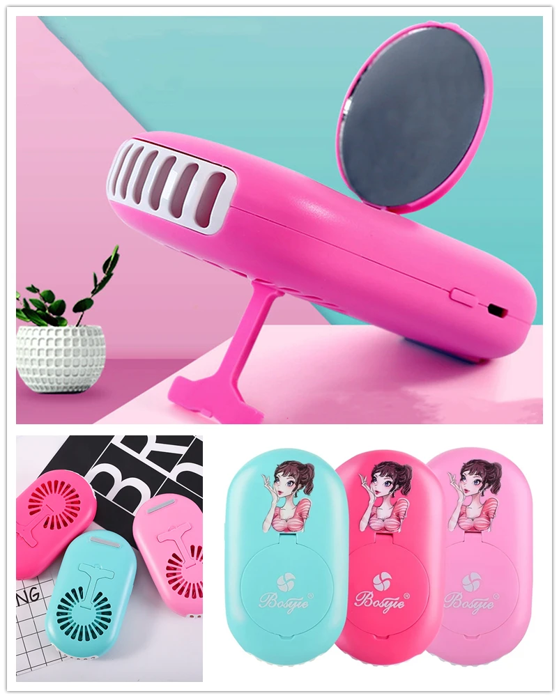 

1pcs Mini USB Eyelash Fan With Mirror Air Conditioning Blower Eyelashes Glue Fast Dry Dedicated Dryer Makeup Tools Accessories