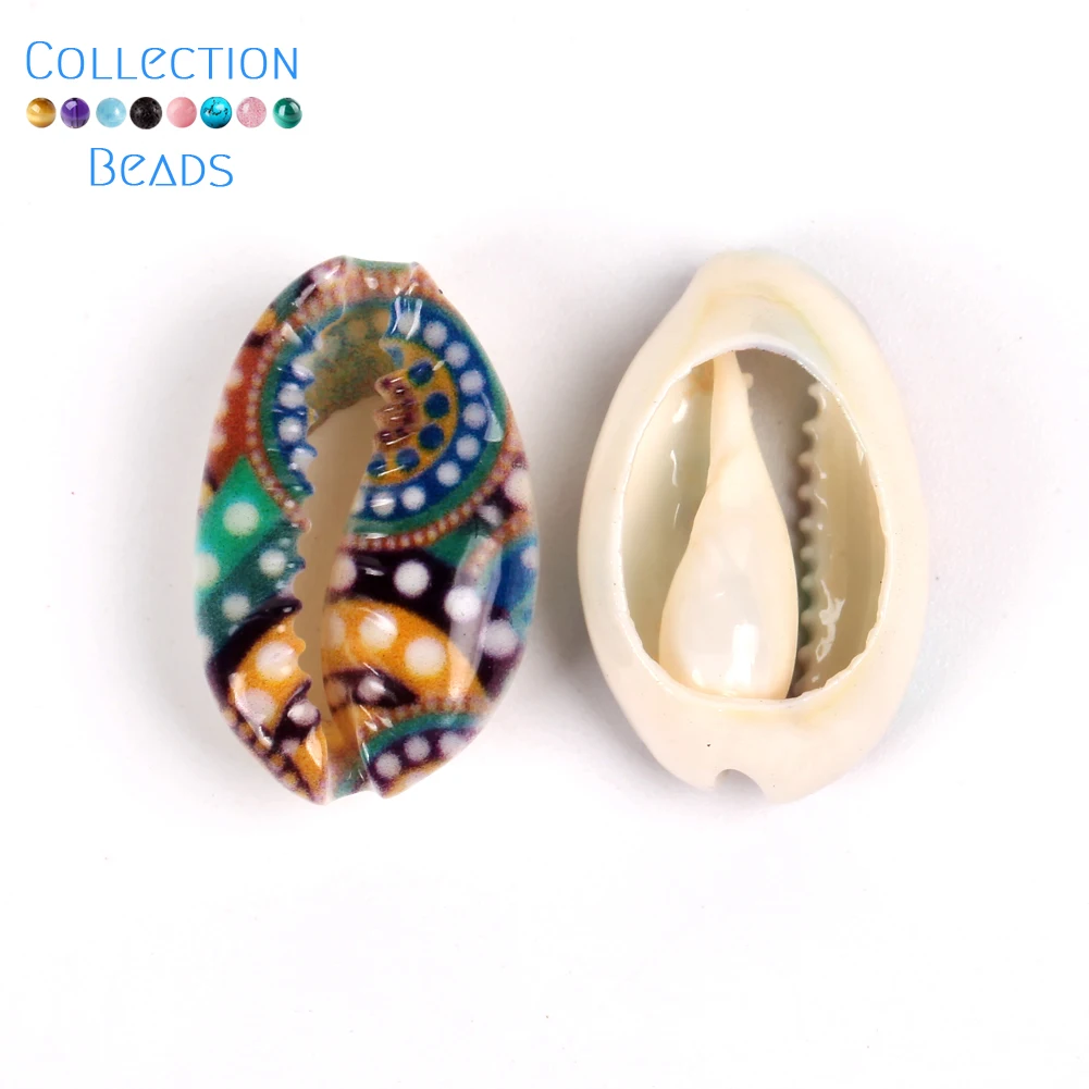 Natural Seashell Cowrie Conch Loose Spacer Beads for Jewelry Making Bracelet 10Pcs