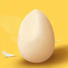 Капля воды пудра слоеного мягкого лица Флокирование косметическая губка мини желтый макияж смешивание