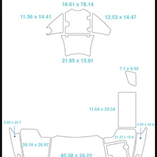 2011 Chaparral 224 плавающий шаг, транца и лук коврик лодка EVA Тиковый настил 1/" 6 мм
