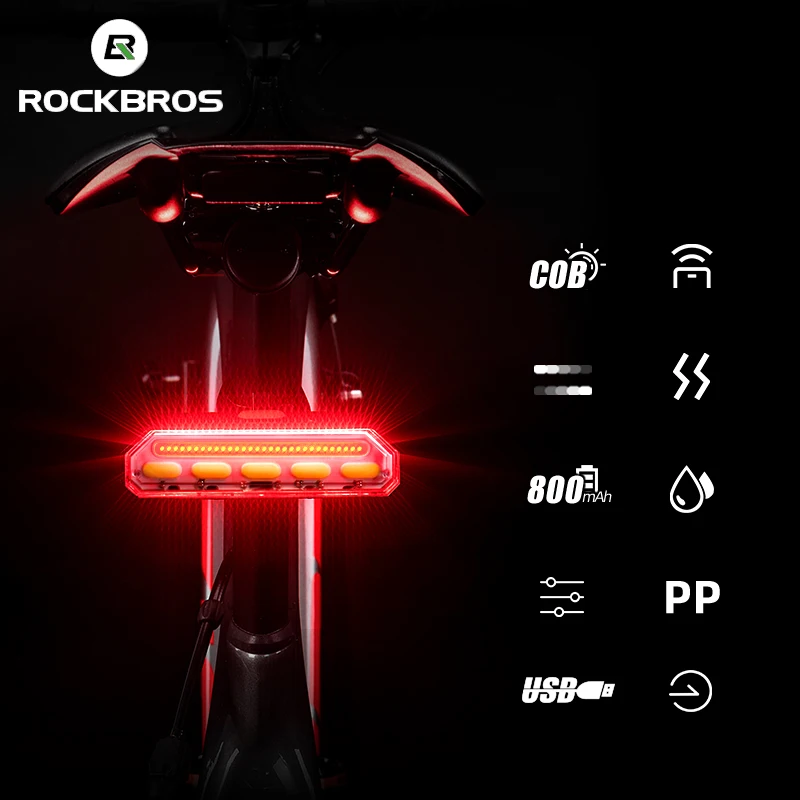 Велосипедный задний светильник ROCKBROS мощный перезаряжаемый светодиодный фонарь