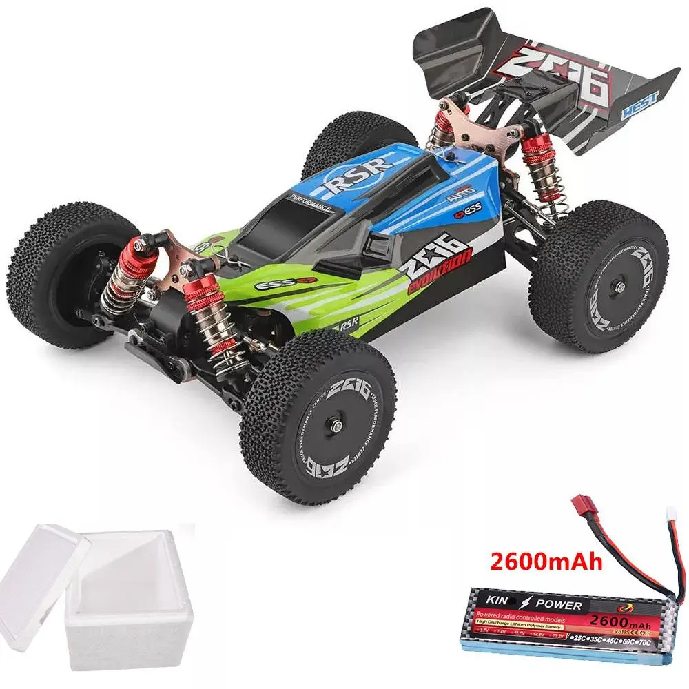 

Wltoys 144001 1/14 2.4G 4WD High Speed Racing RC Car Vehicle Models 60km/h Upgraded Battery 7.4v 2600mah