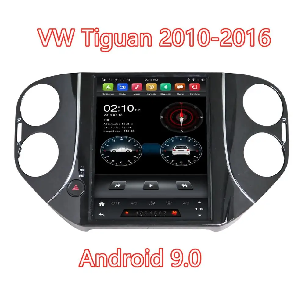 Автомагнитола в стиле Тесла KLYDE 9 7 дюйма dvd-плеер ForTiguan 2010-2016 android стерео экран Wi-Fi GPS
