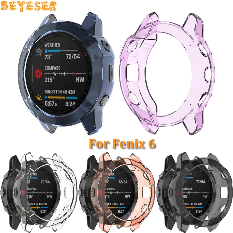 

For Garmin Fenix 6 6 Pro TPU watch Protector frame Smart accessories For Garmin Fenix 6 6 Pro Protective cases dropshipping
