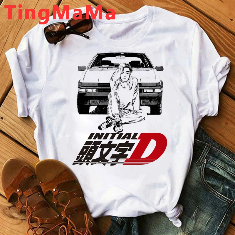 

Japanese Anime T Shirt Initial D T-shirts Men Kawaii Cartoon Summer Tops Harajuku Casual Graphic Tees Unisex Fashion Tshirt Male