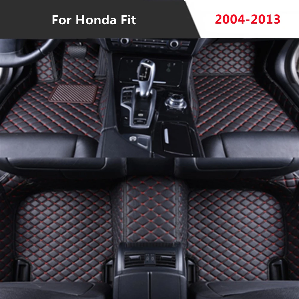 Кожаный автомобильный коврик для ног Honda Fit Jazz (2004-2013) 2005-2006-07-08-09-11-12-13-2012 |